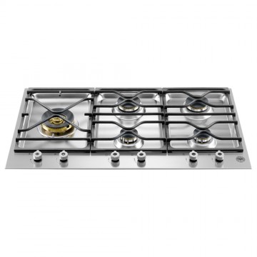 Bertazzoni PM36 5 S0 X Εστία Υγραερίου Αυτόνομη 89x52εκ. Ασημί